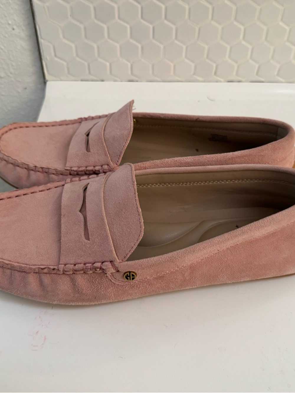 Giani Bernini Pink Suede Comfy Penny Loafers - Picture 13 of 14